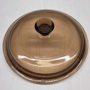 Pyrex Vision Lid Amber‎ Replacement Pan Pot Cover Glass Cook Marked 24 cm